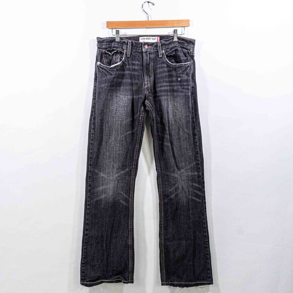 Levis 527 Low BootCut Distressed Jeans 32 x 32 Y2K Streetwear Cowboy Skate - Picture 1 of 13